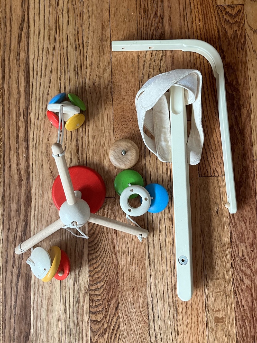 Plan Toys Wooden Baby Mobile in Natural and Multi-Color - Classic Nursery Toy